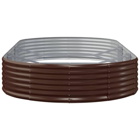 VidaXL Podwyższona donica, stal ocynkowana 296x140x36 cm, brąz