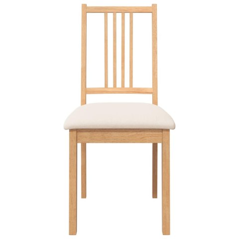 KRZESŁA DO JADALNI Z PODUSZKAMI 2 SZT. DREWNO LITE GUMA