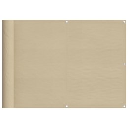VidaXL Parawan balkonowy, beżowy, 75x800 cm, 100% poliester Oxford