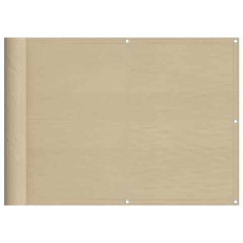 VidaXL Parawan balkonowy, beżowy, 75x800 cm, 100% poliester Oxford