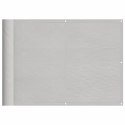 VidaXL Parawan balkonowy, jasnoszary, 75x1000 cm 100% poliester Oxford