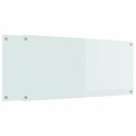 VidaXL Przód kuchenny 2 pcs Biały 110 x 50 cm szkło hartowane