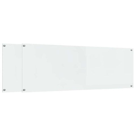 VidaXL Przód kuchenny 2 pcs przezroczysty 120 x 40 cm szkło hartowane