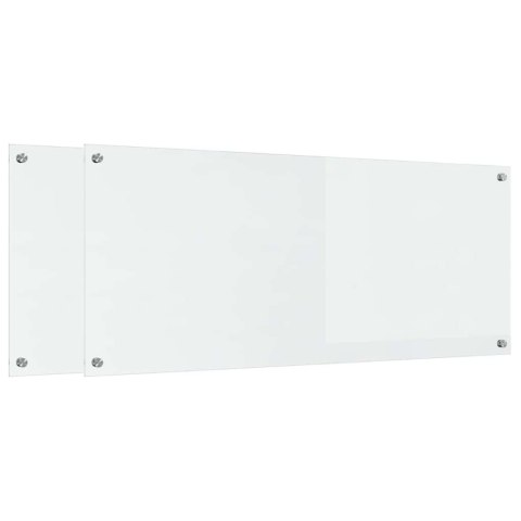 VidaXL Przód kuchenny 2 pcs przezroczysty 120 x 50 cm szkło hartowane