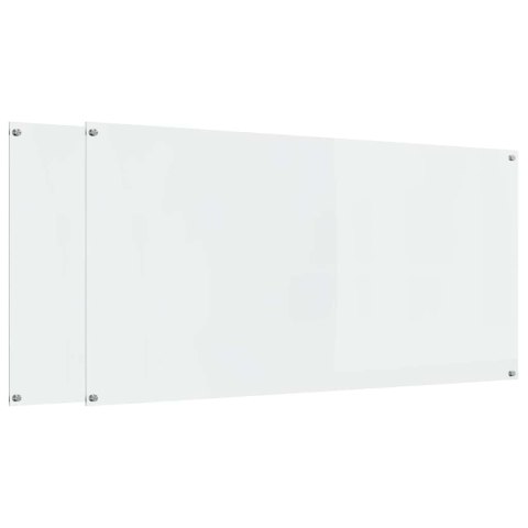 VidaXL Przód kuchenny 2 pcs przezroczysty 120 x 60 cm szkło hartowane