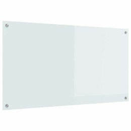 VidaXL Przód kuchenny Biały 110 x 60 cm szkło hartowane