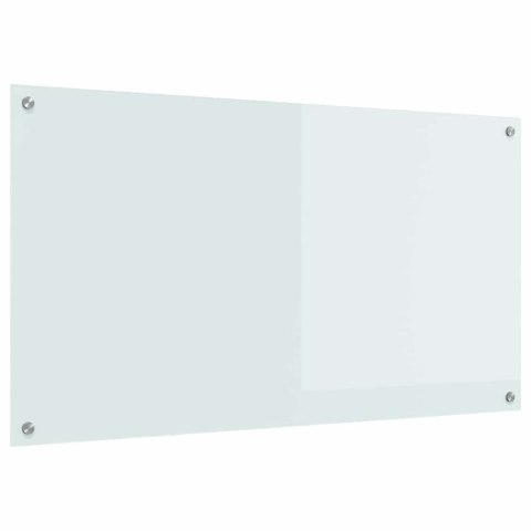 VidaXL Przód kuchenny Biały 110 x 60 cm szkło hartowane