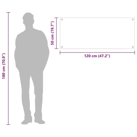 VidaXL Przód kuchenny Biały 120 x 50 cm szkło hartowane