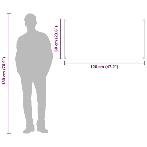 VidaXL Przód kuchenny Biały 120 x 60 cm szkło hartowane