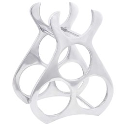 VidaXL Regał na wino Srebrny 23 x 14 x 28 cm Aluminium