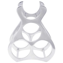 VidaXL Regał na wino Srebrny 23 x 14 x 28 cm Aluminium