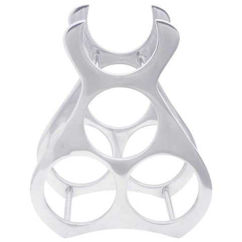 VidaXL Regał na wino Srebrny 23 x 14 x 28 cm Aluminium