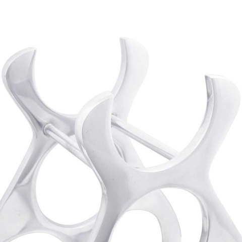 VidaXL Regał na wino Srebrny 23 x 14 x 28 cm Aluminium