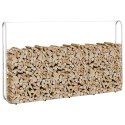 VidaXL Stojak na drewno opałowe 250x25x150 cm Stal ocynkowana