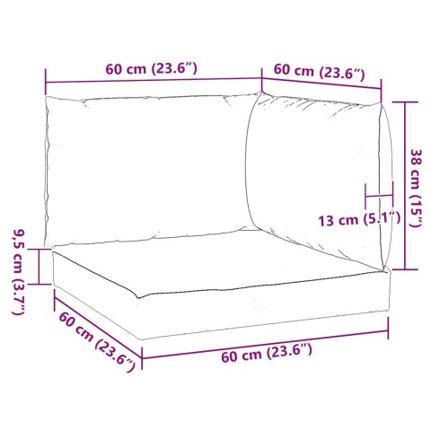 VidaXL Poduszki na palety, 3 szt., jasnoniebieskie, tkanina Oxford