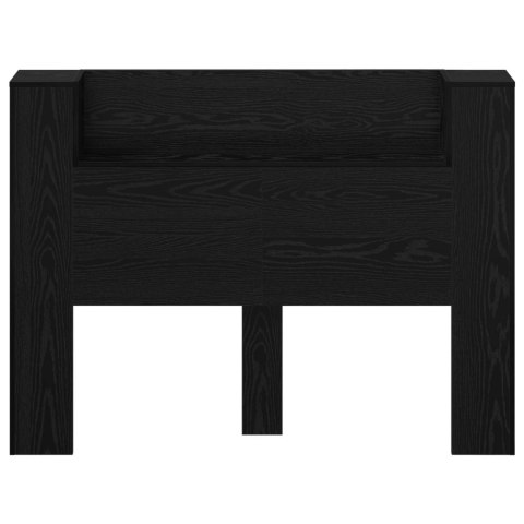 SZAFKA Z WEZGŁOWIEM Z LED CZARNY DĄB 140X 16,5X 103,5CM