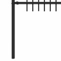 VidaXL Ogrodzenie Łukowe ze Szpikulcem Czarny 200 x 130 cm