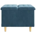 VidaXL Otoman z miejscem na przechowywanie Niebieski Aksamit