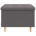 VidaXL Otoman z miejscem na przechowywanie Szary Skóra syntetyczna
