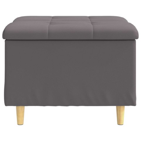 VidaXL Otoman z miejscem na przechowywanie Szary Skóra syntetyczna