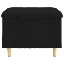VidaXL Otoman z miejscem na przechowywanie z poduszką Czarny tkanina