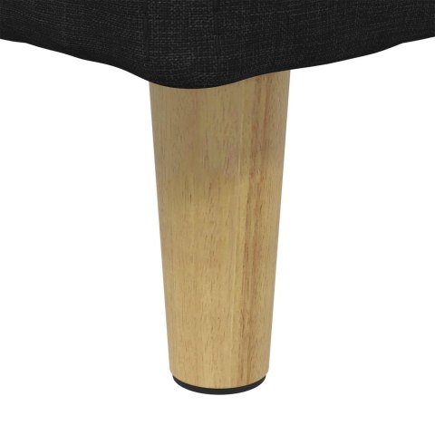 VidaXL Otoman z miejscem na przechowywanie z poduszką Czarny tkanina