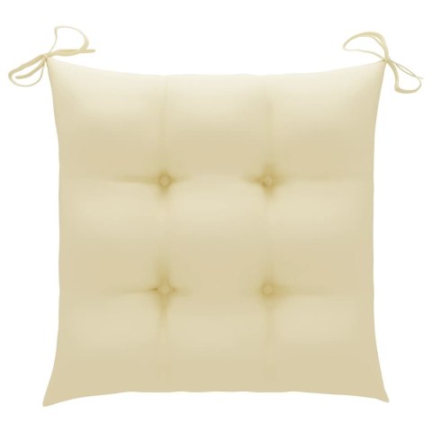 KRZESŁA OGRODOWE Z PODUSZKAMI 6 SZT. LITE DREWNO TEKOWE