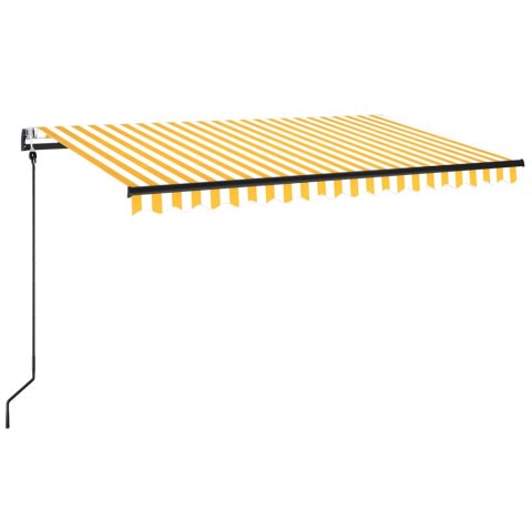 AUTOMATYCZNIE ZWIJANA MARKIZA 450X350CM ŻÓŁTO-BIAŁA
