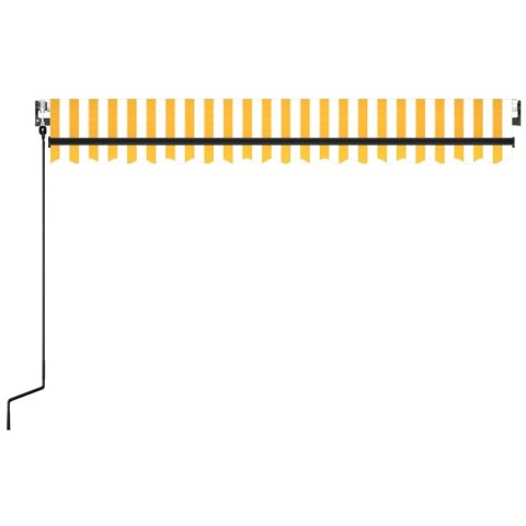 AUTOMATYCZNIE ZWIJANA MARKIZA 450X350CM ŻÓŁTO-BIAŁA