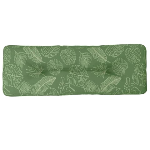 VidaXL Poduszka na palety, wzór w liście, 120x40x12 cm, tkanina