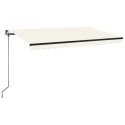RĘCZNIE ZWIJANA MARKIZA Z LED 450X350CM KREMOWA