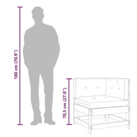 SIEDZISKO NAROŻNE Z PODUSZKAMI LITE DREWNO DAGLEZJOWE