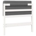 VidaXL Tapicerowane wezgłowie Z zagłówkiem Biały i jasnoszary 75 cm