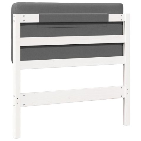 VidaXL Tapicerowane wezgłowie Z zagłówkiem Biały i jasnoszary 75 cm