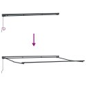 MARKIZA ZWIJANA ANTRACYT 450 × 300CM POLIESTER I ALUMINIUM