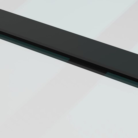VidaXL Drzwi przesuwne z zestawem okuć czarne 90x205 cm ESG szkło