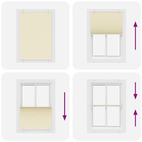 VidaXL Roleta plisowana kremowa 100x100 cm Szerokość tkaniny 99,4 cm