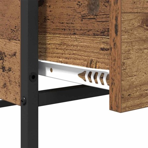 STOLIK KAWOWY Z SZUFLADĄ STARE DREWNO 100X51X45CM