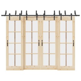 SYSTEM DO MONTAŻU DRZWI PRZESUWNYCH 305CM STAL CZARNY