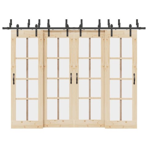 SYSTEM DO MONTAŻU DRZWI PRZESUWNYCH 305CM STAL CZARNY