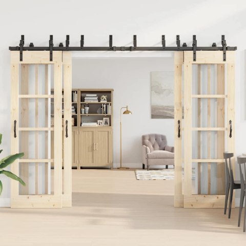 SYSTEM DO MONTAŻU DRZWI PRZESUWNYCH 305CM STAL CZARNY