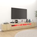 SZAFKA TV Z OŚWIETLENIEM LED DĄB SONOMA 260X35X40CM