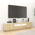 SZAFKA TV Z OŚWIETLENIEM LED KOLOR DĄB SONOMA 180X35X40CM