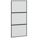 VidaXL Drzwi przesuwne z zestawem okuć czarne 102,5x205 cm