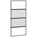 VidaXL Drzwi przesuwne z zestawem okuć czarne 102,5x205 cm
