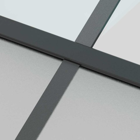 VidaXL Drzwi przesuwne z zestawem okuć czarne 90x205cm szkło hartowane