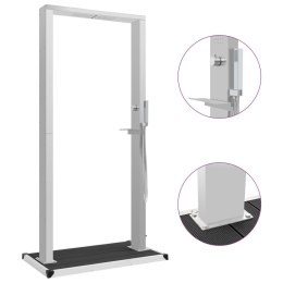 VidaXL Prysznic ogrodowy z podstawą, WPC i stal nierdzewna