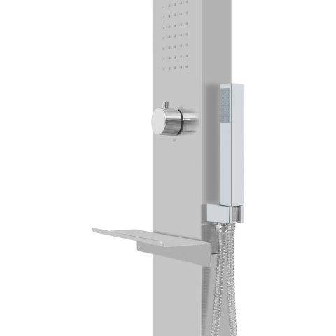 VidaXL Prysznic ogrodowy z podstawą, WPC i stal nierdzewna