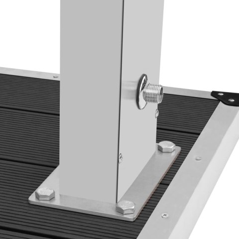 VidaXL Prysznic ogrodowy z podstawą, WPC i stal nierdzewna