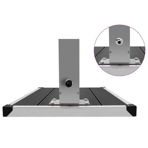 VidaXL Prysznic ogrodowy z podstawą, WPC, stal nierdzewna